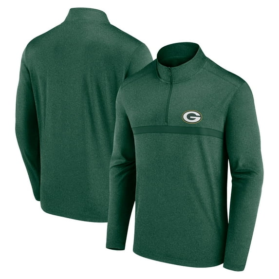 Men's Fanatics Green Green Bay Packers Head-to-Head Quarter-Zip Pullover