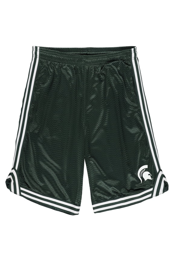 Men's Fanatics Green Michigan State Spartans Big & Tall Dual Stripe Mesh Short