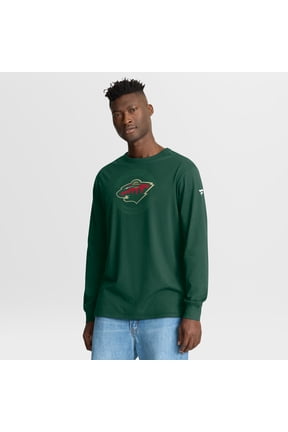 Men's Fanatics Green Minnesota Wild Authentic Pro Property Of Practice Long Sleeve T-Shirt