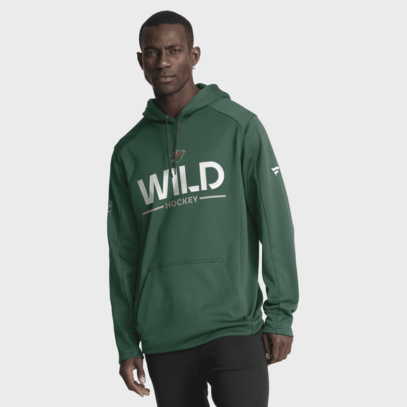 Men's Fanatics Green Minnesota Wild Authentic Pro Rink Hoodie