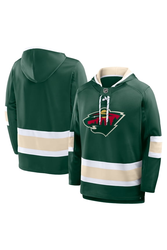 Men's Fanatics Green Minnesota Wild Prime Time Fleece Hoodie