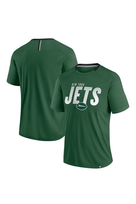 Men's Fanatics Green New York Jets Defender Fade Slant T-Shirt
