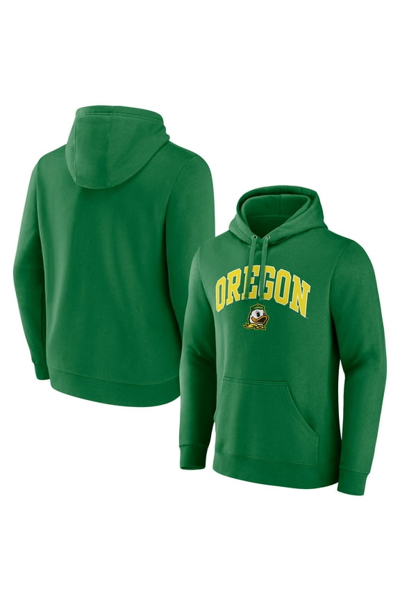 Men's Fanatics Green Oregon Ducks Classic Arched Applique Fleece Pullover Hoodie