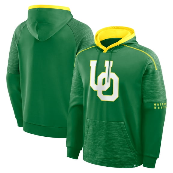 Men's Fanatics Green Oregon Ducks Quad Defender-Pullover Hoodie