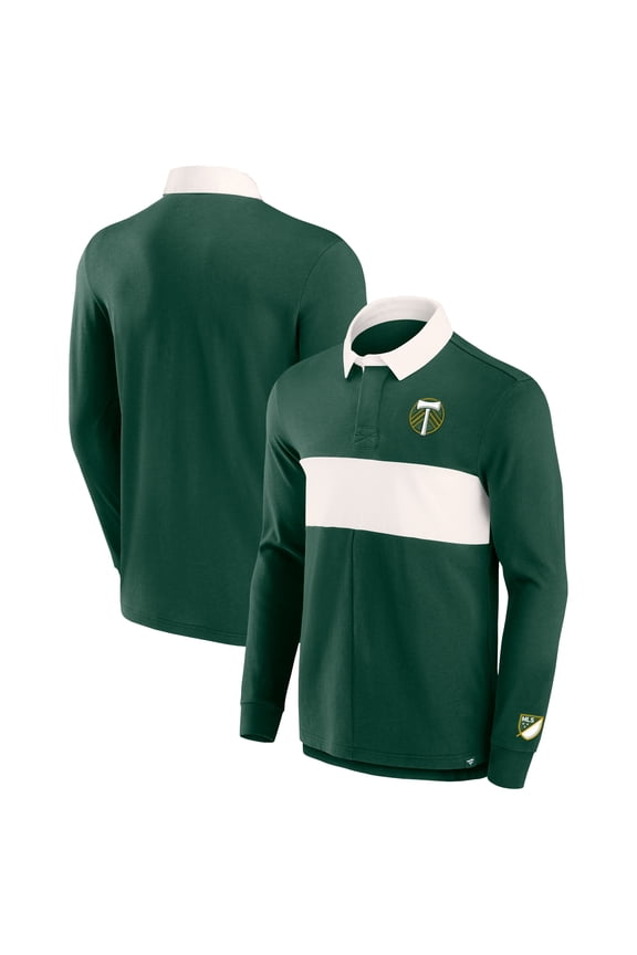 Men's Fanatics Green Portland Timbers Forever Casuals Long Sleeve Striker Polo