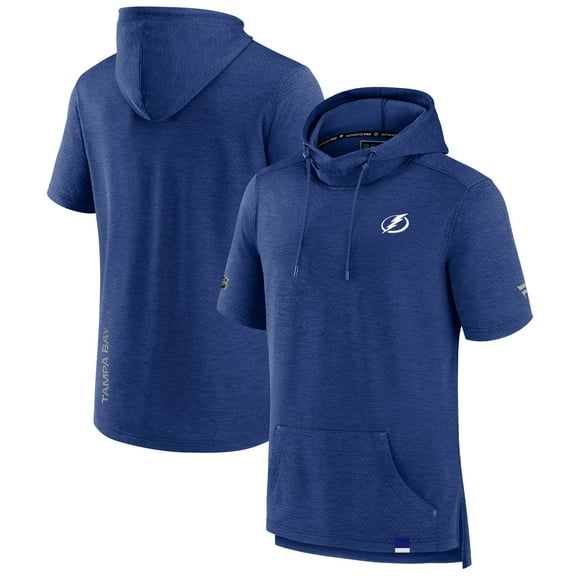 Men's Fanatics  Heather Blue Tampa Bay Lightning Authentic Pro Pullover Hoodie
