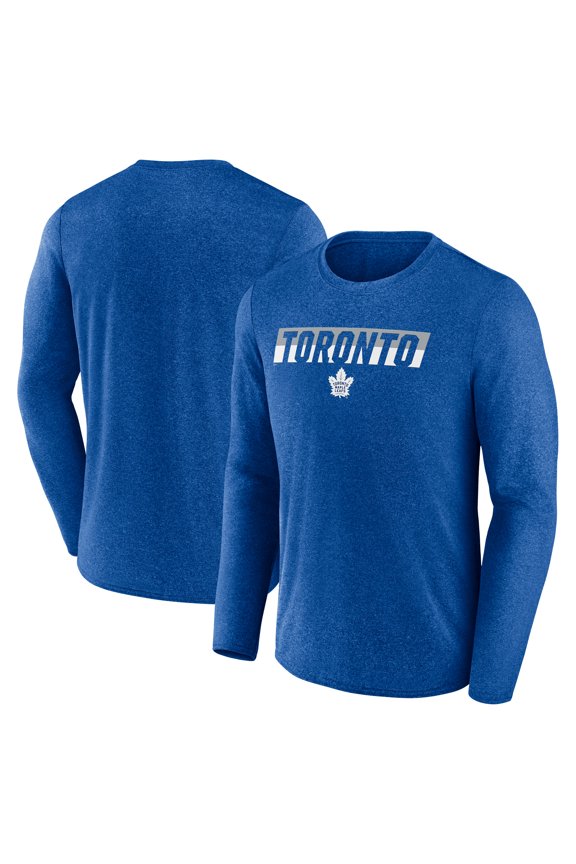 Men's Fanatics Heather Blue Toronto Maple Leafs Transition Long Sleeve T-Shirt