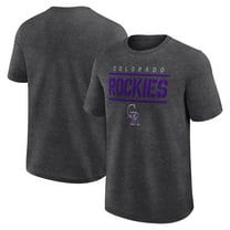 Men's Logo Athletic Heather Charcoal Colorado Rockies Top Notch T-Shirt