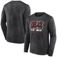 thumbnail image 1 of Men's Fanatics Heather Charcoal Miami Heat Front Court Press Snow Wash Long Sleeve T-Shirt, 1 of 3