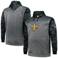 thumbnail image 1 of Men's Fanatics Heather Charcoal New Orleans Saints Big & Tall Camo Pullover Hoodie, 1 of 3