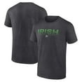 thumbnail image 1 of Men's Fanatics Heather Charcoal Notre Dame Fighting Irish Iconic Battle Scars T-Shirt, 1 of 3