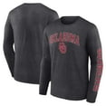 thumbnail image 1 of Men's Fanatics Heather Charcoal Oklahoma Sooners Distressed Arch Over Logo Long Sleeve T-Shirt, 1 of 3