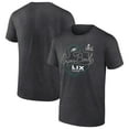 thumbnail image 1 of Men's Fanatics  Heather Charcoal Philadelphia Eagles Super Bowl LIX Big & Tall Local T-Shirt, 1 of 4