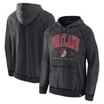 thumbnail image 1 of Men's Fanatics Heather Charcoal Portland Trail Blazers Foul Trouble Snow Wash Raglan Pullover Hoodie, 1 of 3