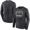 thumbnail image 1 of Men's Fanatics Heather Charcoal San Antonio Spurs Front Court Press Snow Wash Long Sleeve T-Shirt, 1 of 3