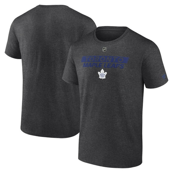 Men's Fanatics Heather Charcoal Toronto Maple Leafs Authentic Pro Core Primary T-Shirt