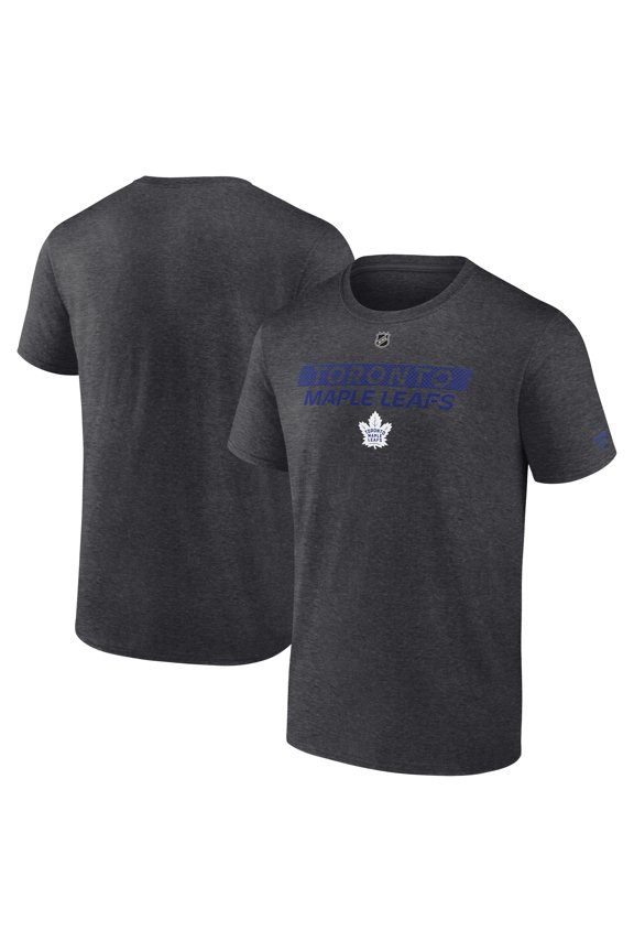 Men's Fanatics  Heather Charcoal Toronto Maple Leafs Authentic Pro Core Primary T-Shirt