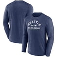 thumbnail image 1 of Men's Fanatics Heather College Navy Seattle Seahawks Tech Arc Long Sleeve T-Shirt, 1 of 3