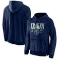 thumbnail image 1 of Men's Fanatics Heather Deep Sea Blue Seattle Kraken Shoulder-To-Shoulder Raglan Pullover Hoodie, 1 of 3