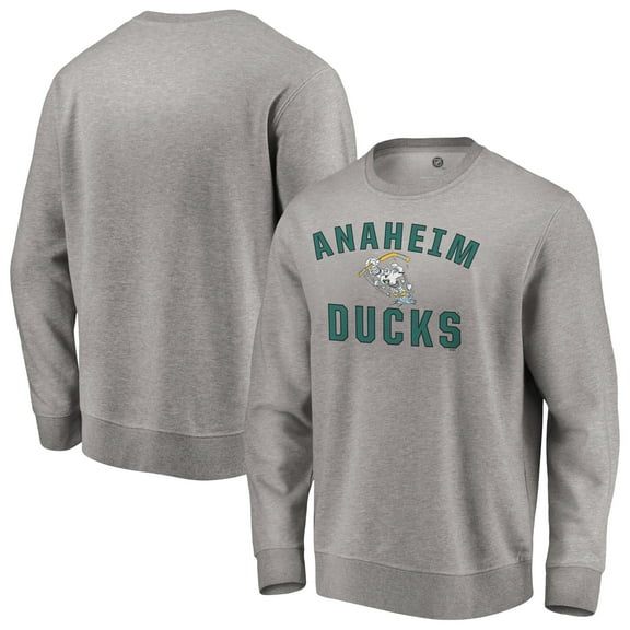 Men's Heather Gray Anaheim Ducks Special Edition Victory Arch Pullover Sweatshirt