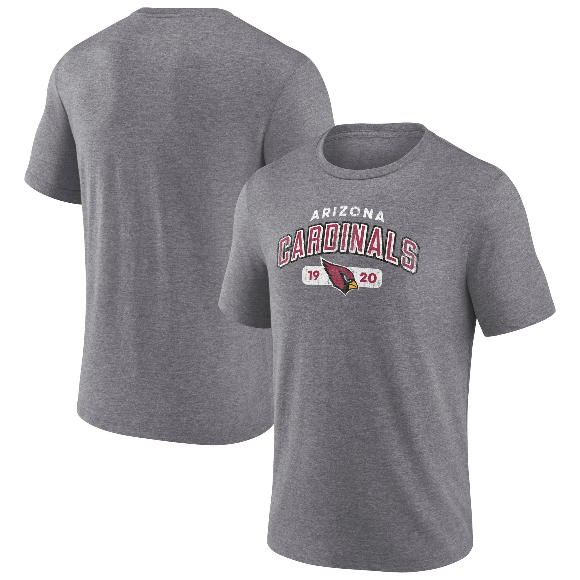 Men's Fanatics Heather Gray Arizona Cardinals Tri-Blend Go Ahead T-Shirt