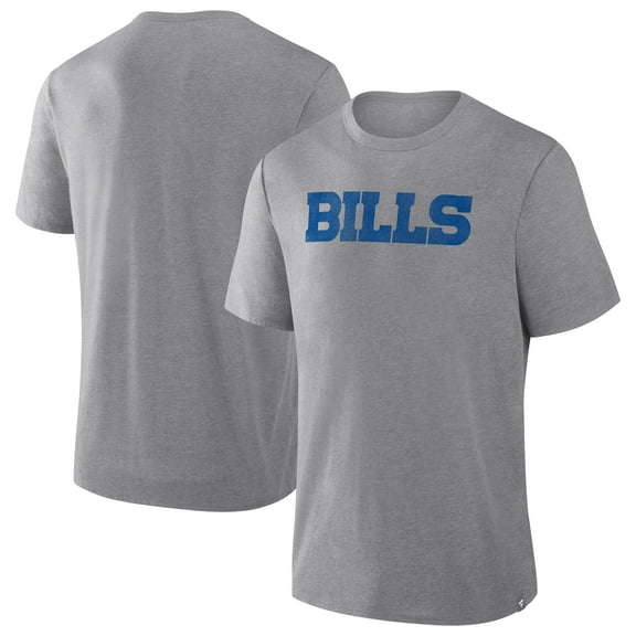 Men's Fanatics Heather Gray Buffalo Bills Pass Rush Tri-Blend T-Shirt