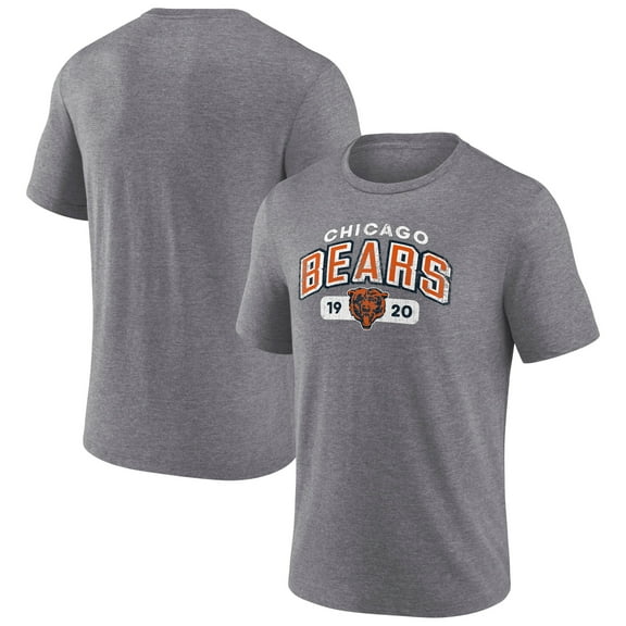 Men's Fanatics Heather Gray Chicago Bears Tri-Blend Go Ahead T-Shirt