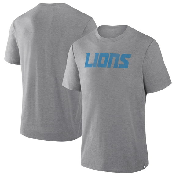 Men's Fanatics Heather Gray Detroit Lions Pass Rush Tri-Blend T-Shirt