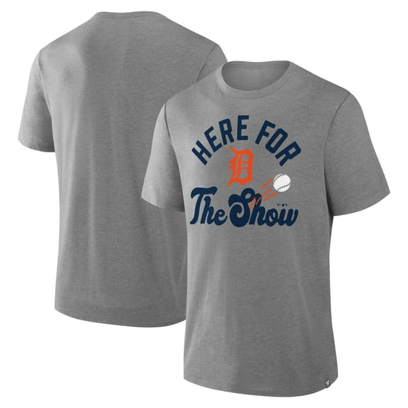 Men's Fanatics Heather Gray Detroit Tigers Nostalgia Tri-Blend T-Shirt