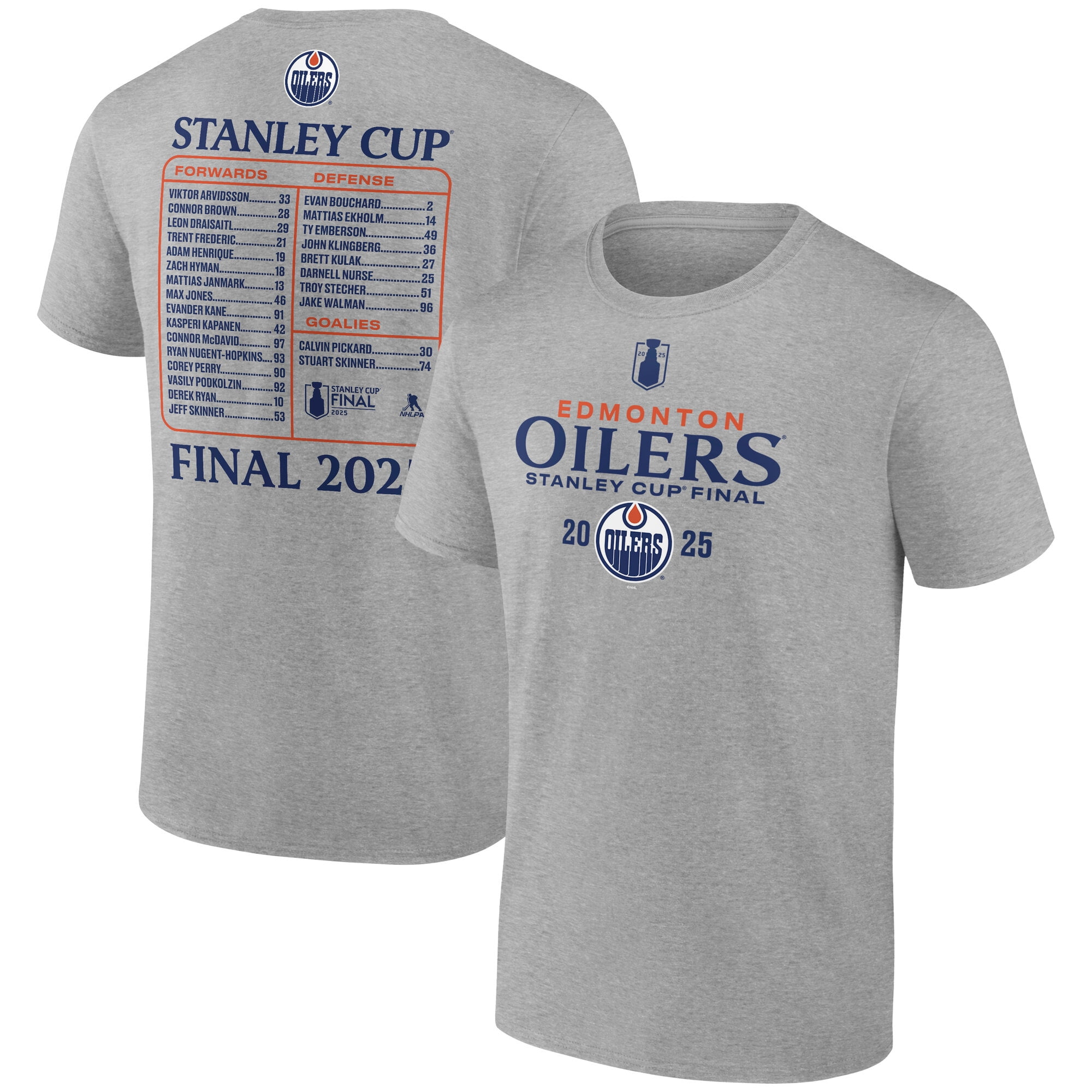 Men's Fanatics Heather Gray Edmonton Oilers 2025 Stanley Cup Final