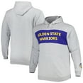 thumbnail image 1 of Men's Fanatics Heather Gray Golden State Warriors Big & Tall Wordmark Pullover Hoodie, 1 of 3