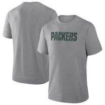 Men's Fanatics Heather Gray Green Bay Packers Pass Rush Tri-Blend T-Shirt