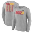 thumbnail image 1 of Men's Fanatics  Heather Gray Kansas City Chiefs Super Bowl LIX Roster Long Sleeve T-Shirt, 1 of 3