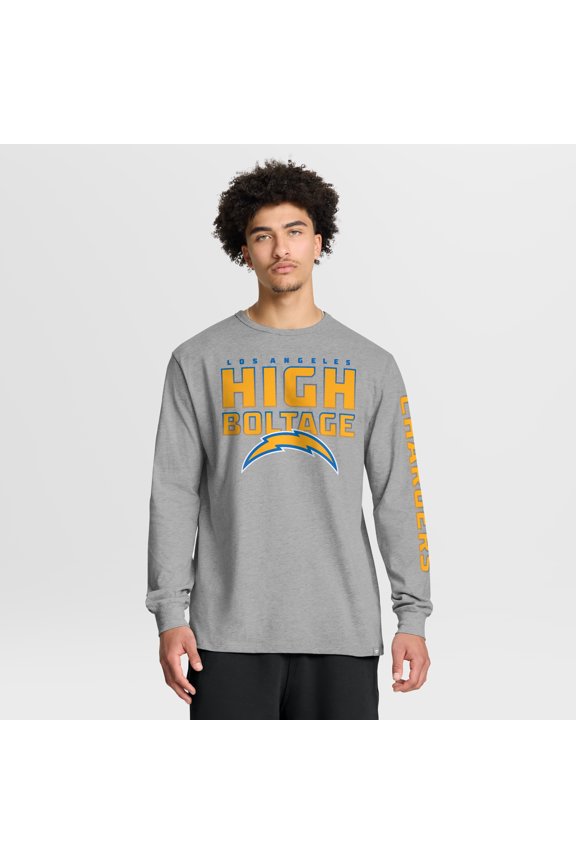 Men's Fanatics Heather Gray Los Angeles Chargers Hometown Sweep Legacy Long Sleeve T-Shirt