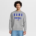 thumbnail image 1 of Men's Fanatics Heather Gray Los Angeles Rams Powerful Throw Legacy Pullover Sweatshirt, 1 of 5