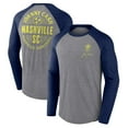 thumbnail image 1 of Men's Fanatics Heather Gray Nashville SC x Johnny Cash Lines Tri-Blend Raglan Long Sleeve T-Shirt, 1 of 3
