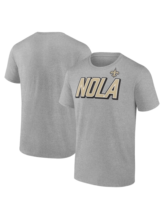 Men's Fanatics Heather Gray New Orleans Saints Quick Snap Flat T-Shirt