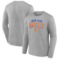 thumbnail image 1 of Men's Fanatics Heather Gray New York Mets Iconic Logo Long Sleeve T-Shirt, 1 of 3