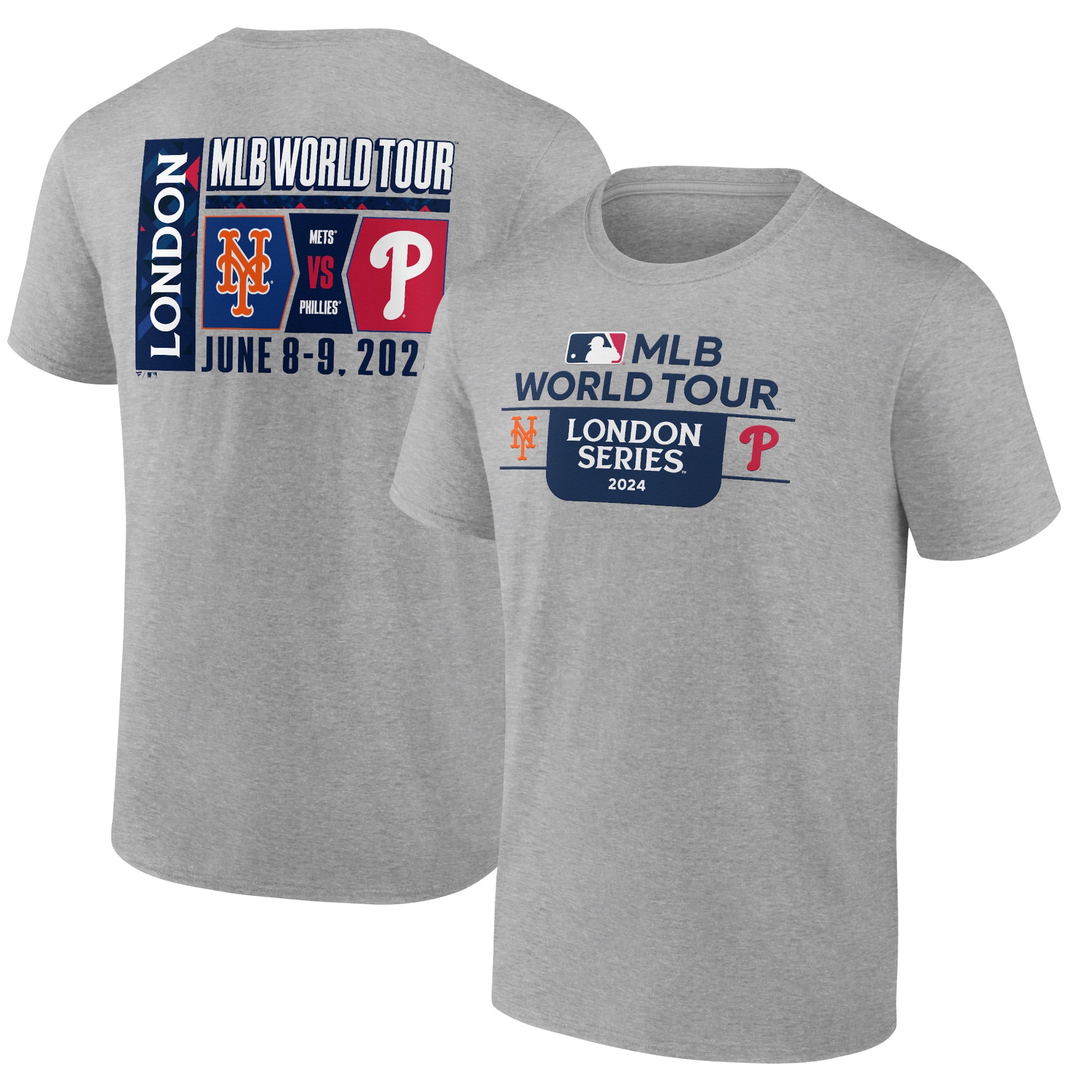 Men's Fanatics Heather Gray New York Mets vs. Philadelphia Phillies