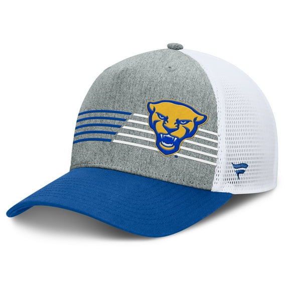 Men's Fanatics Heather Gray/Royal Pitt Panthers Profile Trucker Adjustable Hat