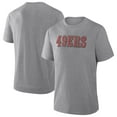 thumbnail image 1 of Men's Fanatics Heather Gray San Francisco 49ers Pass Rush Tri-Blend T-Shirt, 1 of 7