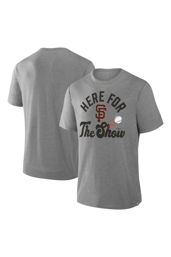 Men's Fanatics Heather Gray San Francisco Giants Nostalgia Tri-Blend T-Shirt