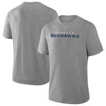 Men's Fanatics Heather Gray Seattle Seahawks Pass Rush Tri-Blend T-Shirt