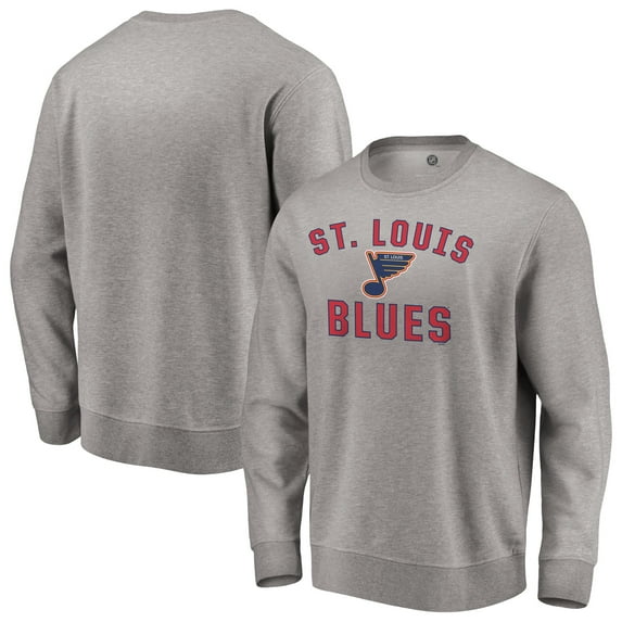 Men's Heather Gray St. Louis Blues Special Edition Victory Arch Pullover Sweatshirt