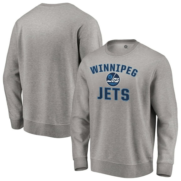 Men's Heather Gray Winnipeg Jets Special Edition Victory Arch Pullover Sweatshirt