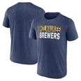 thumbnail image 1 of Men's Fanatics  Heather Navy Milwaukee Brewers Fundamentals Shoot For The Sky T-Shirt, 1 of 3