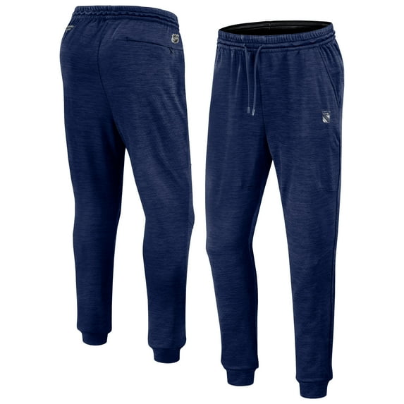 Men's Fanatics Heather Navy New York Rangers Authentic Pro Fleece Sweatpants