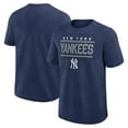 thumbnail image 1 of Men's Logo Athletic Heather Navy New York Yankees Top Notch T-Shirt, 1 of 3