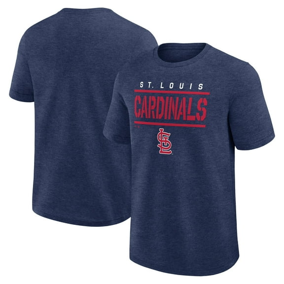 Men's Logo Athletic Heather Navy St. Louis Cardinals Top Notch T-Shirt