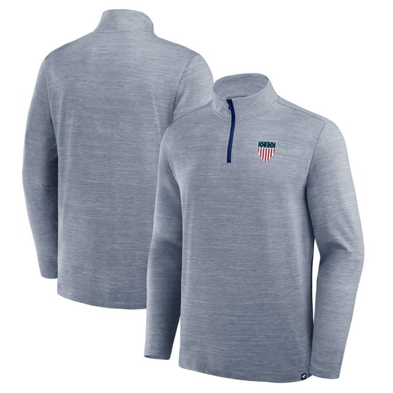 Men's-Fanatics Light Blue Team USA Clutch Quarter-Zip Pullover